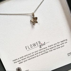 DOGEARED Bridal flower girl plumeria necklace